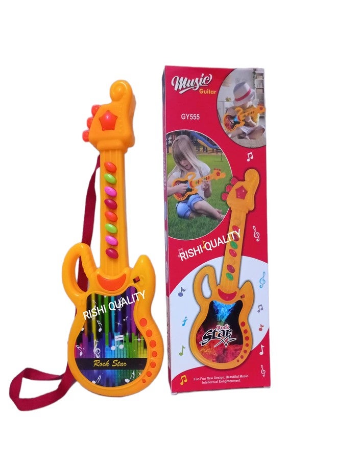 RISHI QUALITY Beautiful Music Guitar for Kids, It's Time to Play, Learn to Play. Mini Guitar Instrument with Sound for Kids Best Diwali Gift, Birthday Return Gift. Small Size. Colour May Be Vary - Image 5